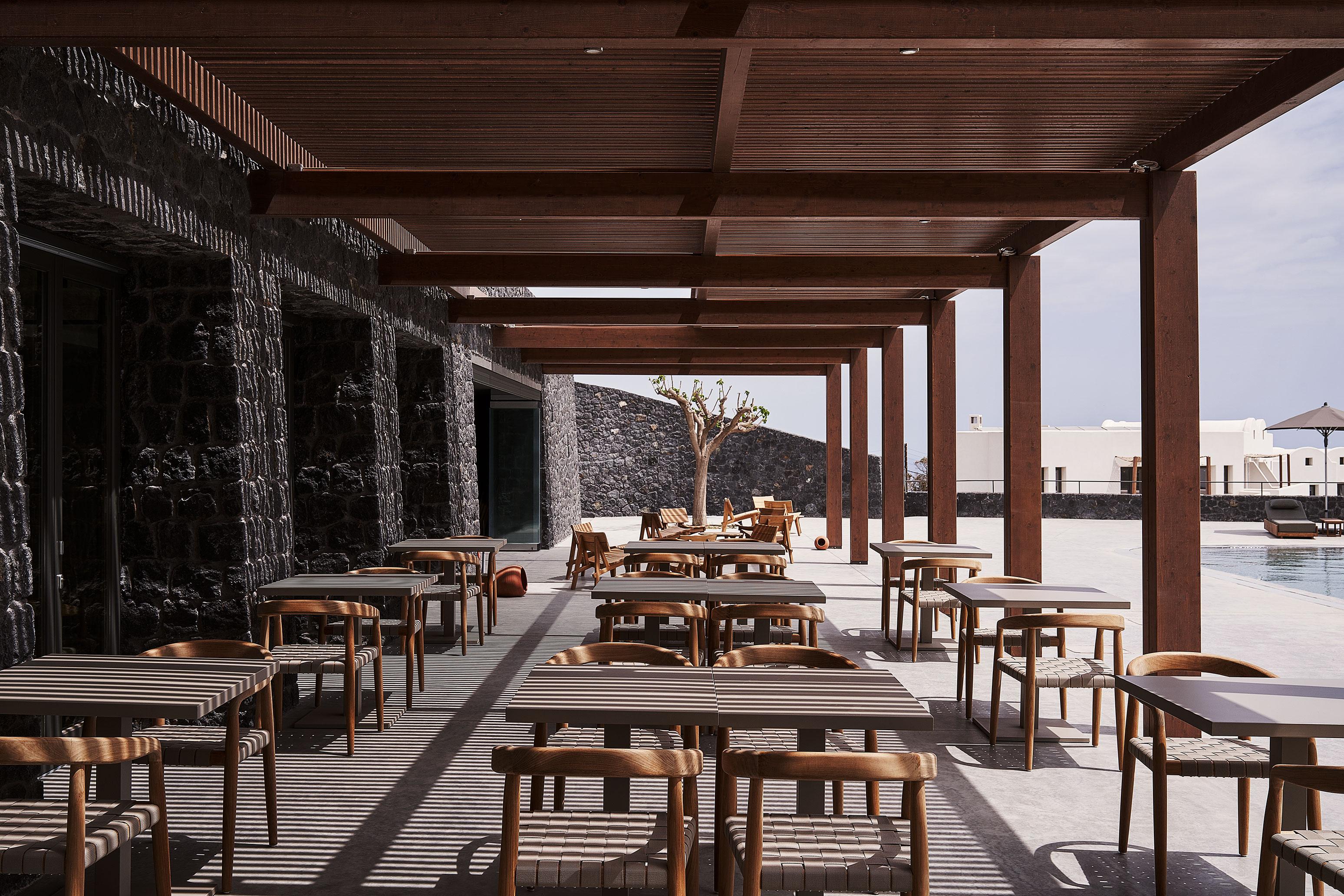 Orama Hotel & Spa ثيرا المظهر الخارجي الصورة The restaurant